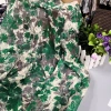 Dress top lace printed knitted fabric chiffon fabric craft fabric green maple leaf Specification image